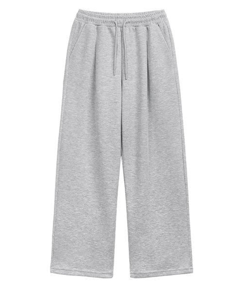 RANDOMOFF(ランダムオフ)の「NACRE GLOW ONE TUCK WIDE SWEAT PANTS (2color)(スウェットパンツ・レディース・ライトグレー/ブラック・SMALL/MEDIUM/LARGE)」の5枚目の写真