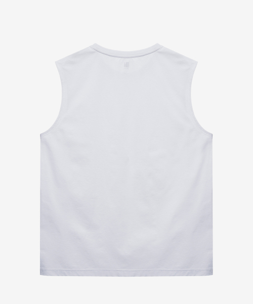 MINDBRIDGE(マインドブリッジ)の「ドゥグッド_ソロナクールタッチレギュラーフィットスリーブレス - 2カラー(Tシャツ/カットソー・メンズ・ブラック/ホワイト・95/100/105/110)」の5枚目の写真