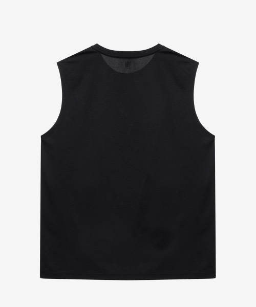 MINDBRIDGE(マインドブリッジ)の「ドゥグッド_ソロナクールタッチレギュラーフィットスリーブレス - 2カラー(Tシャツ/カットソー・メンズ・ブラック/ホワイト・95/100/105/110)」の7枚目の写真