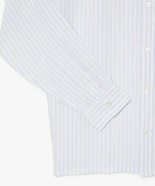 LACOSTE(ラコステ)の「リネンストライプシャツ(シャツ/ブラウス・メンズ・ライトブルー/ライトグリーン・41/40/39/38)」の7枚目の写真