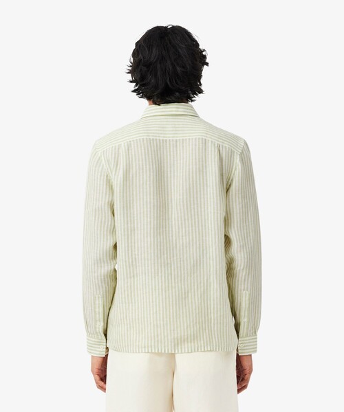 LACOSTE(ラコステ)の「リネンストライプシャツ(シャツ/ブラウス・メンズ・ライトブルー/ライトグリーン・41/40/39/38)」の11枚目の写真