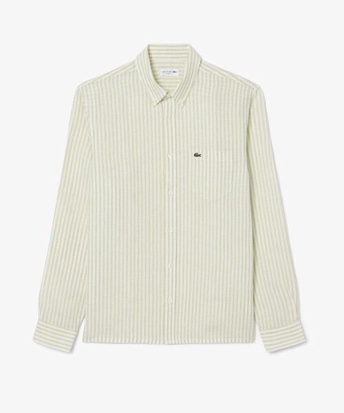 LACOSTE(ラコステ)の「リネンストライプシャツ(シャツ/ブラウス・メンズ・ライトブルー/ライトグリーン・41/40/39/38)」の12枚目の写真