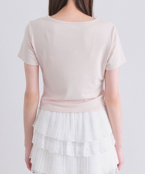 OLIVE des OLIVE(オリーブデオリーブ)の「レース半袖トップス(Tシャツ/カットソー・レディース・ブラック/ピンク/オフホワイト・FREE)」の20枚目の写真