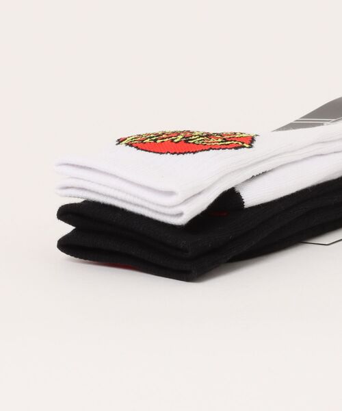 SANTA CRUZ(サンタクルーズ)の「SANTACRUZ/サンタクルーズ ソックス CLASSIC DOT SOCKS 2足組 502262902(ソックス/靴下・メンズ・ホワイト×ブラック・FREE)」の2枚目の写真