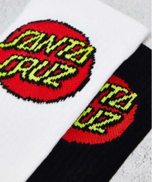 SANTA CRUZ(サンタクルーズ)の「SANTACRUZ/サンタクルーズ ソックス CLASSIC DOT SOCKS 2足組 502262902(ソックス/靴下・メンズ・ホワイト×ブラック・FREE)」の5枚目の写真