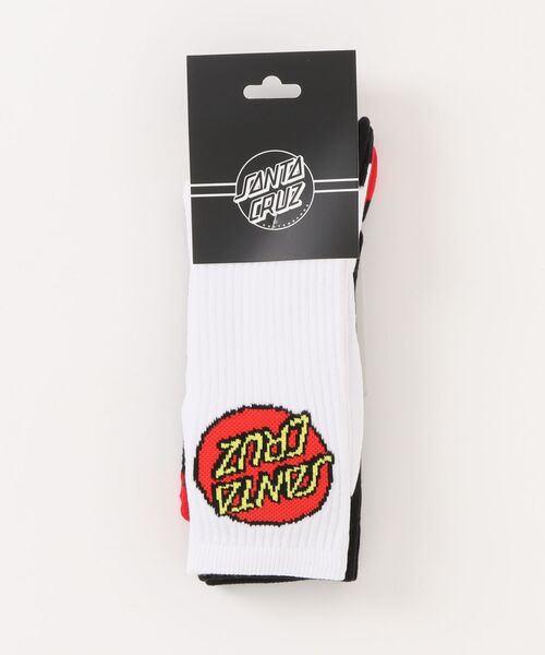 SANTA CRUZ(サンタクルーズ)の「SANTACRUZ/サンタクルーズ ソックス CLASSIC DOT SOCKS 2足組 502262902(ソックス/靴下・メンズ・ホワイト×ブラック・FREE)」の6枚目の写真