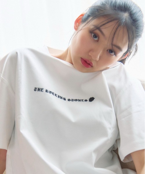 JACKROSE（ジャックローズ）の「B-TRS-シルケット天竺・リップス＆タン・ラインストーンSSTEE（Tシャツ/カットソー・メンズ・ブラック/ホワイト・M/L/XL）」の3枚目の写真