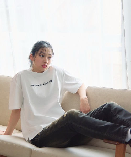 JACKROSE（ジャックローズ）の「B-TRS-シルケット天竺・リップス＆タン・ラインストーンSSTEE（Tシャツ/カットソー・メンズ・ブラック/ホワイト・M/L/XL）」の7枚目の写真