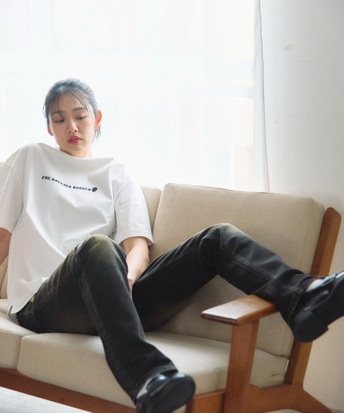 JACKROSE（ジャックローズ）の「B-TRS-シルケット天竺・リップス＆タン・ラインストーンSSTEE（Tシャツ/カットソー・メンズ・ブラック/ホワイト・M/L/XL）」の10枚目の写真