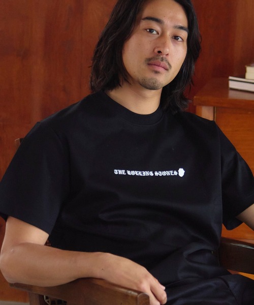 JACKROSE（ジャックローズ）の「B-TRS-シルケット天竺・リップス＆タン・ラインストーンSSTEE（Tシャツ/カットソー・メンズ・ブラック/ホワイト・M/L/XL）」の16枚目の写真