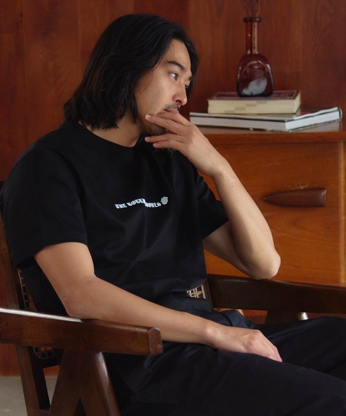 JACKROSE（ジャックローズ）の「B-TRS-シルケット天竺・リップス＆タン・ラインストーンSSTEE（Tシャツ/カットソー・メンズ・ブラック/ホワイト・M/L/XL）」の19枚目の写真
