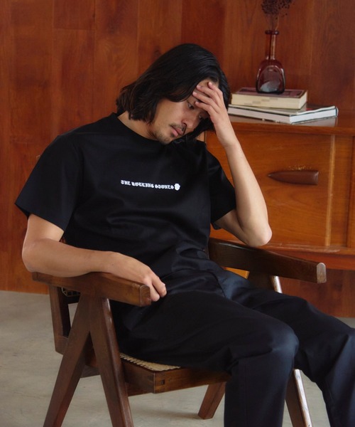 JACKROSE（ジャックローズ）の「B-TRS-シルケット天竺・リップス＆タン・ラインストーンSSTEE（Tシャツ/カットソー・メンズ・ブラック/ホワイト・M/L/XL）」の22枚目の写真