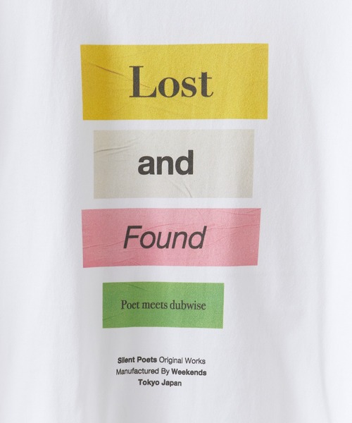 POET MEETS DUBWISE(ポエットミーツダブワイズ)の「POET MEETS DUBWISE/ポエットミーツダブワイズ LOST AND FOUND T-Shirt 2026年 夏 夏服(Tシャツ/カットソー・メンズ・ホワイト/ブラック・M/L/XL)」の22枚目の写真