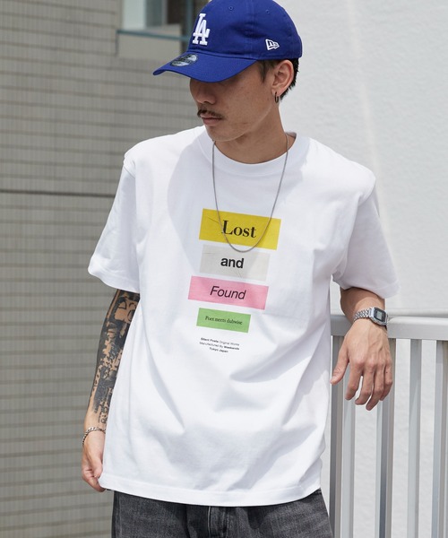 POET MEETS DUBWISE(ポエットミーツダブワイズ)の「POET MEETS DUBWISE/ポエットミーツダブワイズ LOST AND FOUND T-Shirt 2026年 夏 夏服(Tシャツ/カットソー・メンズ・ホワイト/ブラック・M/L/XL)」の5枚目の写真