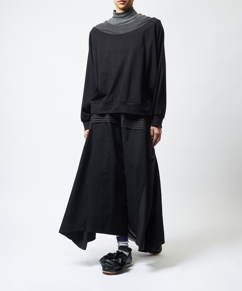 gomme(ゴム)の「デニムタックパンツ(デニムパンツ・レディース・ブラック/インディゴブルー・MEDIUM)」の4枚目の写真