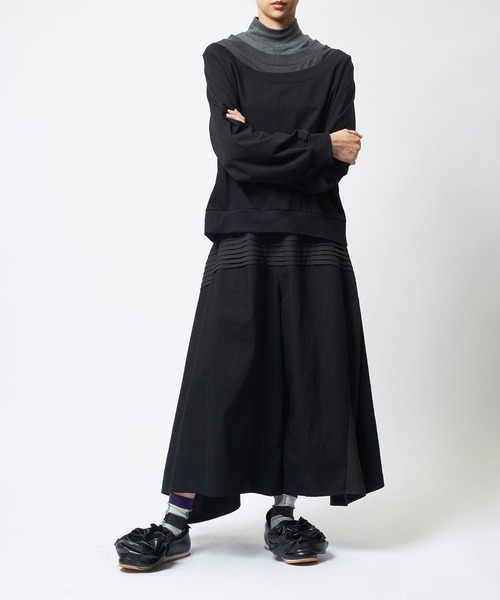 gomme(ゴム)の「デニムタックパンツ(デニムパンツ・レディース・ブラック/インディゴブルー・MEDIUM)」の5枚目の写真