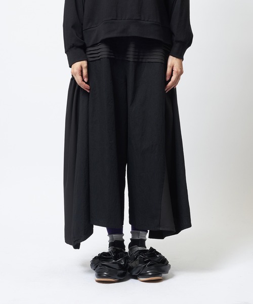 gomme(ゴム)の「デニムタックパンツ(デニムパンツ・レディース・ブラック/インディゴブルー・MEDIUM)」の8枚目の写真