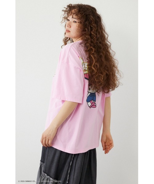 RODEO CROWNS WIDE BOWL(ロデオクラウンズワイドボウル)の「(サンリオキャラクターズ) Y2KロゴTシャツ(Tシャツ/カットソー・メンズ・オフホワイト/ブルー/ブラック/ライトピンク・MEDIUM/LARGE)」の6枚目の写真