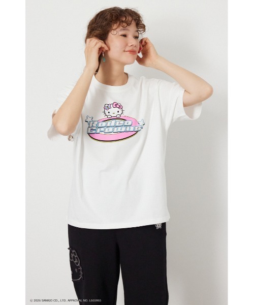 RODEO CROWNS WIDE BOWL(ロデオクラウンズワイドボウル)の「(サンリオキャラクターズ) Y2KロゴTシャツ(Tシャツ/カットソー・メンズ・オフホワイト/ブルー/ブラック/ライトピンク・MEDIUM/LARGE)」の10枚目の写真