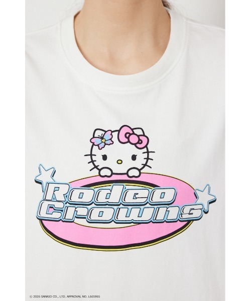 RODEO CROWNS WIDE BOWL(ロデオクラウンズワイドボウル)の「(サンリオキャラクターズ) Y2KロゴTシャツ(Tシャツ/カットソー・メンズ・オフホワイト/ブルー/ブラック/ライトピンク・MEDIUM/LARGE)」の18枚目の写真