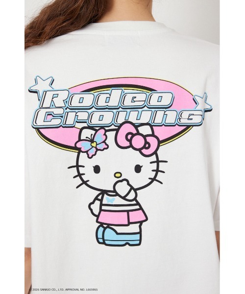 RODEO CROWNS WIDE BOWL(ロデオクラウンズワイドボウル)の「(サンリオキャラクターズ) Y2KロゴTシャツ(Tシャツ/カットソー・メンズ・オフホワイト/ブルー/ブラック/ライトピンク・MEDIUM/LARGE)」の19枚目の写真