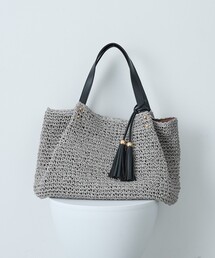 collex | 【WEB限定】フリンジチャーム付きペーパートート(かごバッグ)