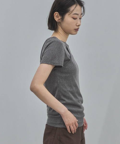 feepur（フェピュール）の「レイヤードスラブセットTee（Tシャツ/カットソー・レディース・オフホワイト/チャコールグレー/ピンク・MEDIUM）」の14枚目の写真