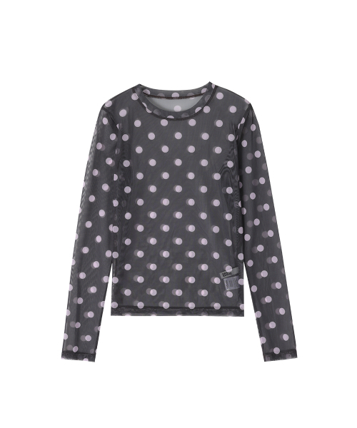 CRANK(クランク)の「ドットメッシュトップ_ブラウン(Tシャツ/カットソー・レディース・その他・FREE)」の4枚目の写真