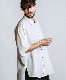 【NO ID.】Irregular Hemline Shirt / イレギュラー ヘムライン シャツ
