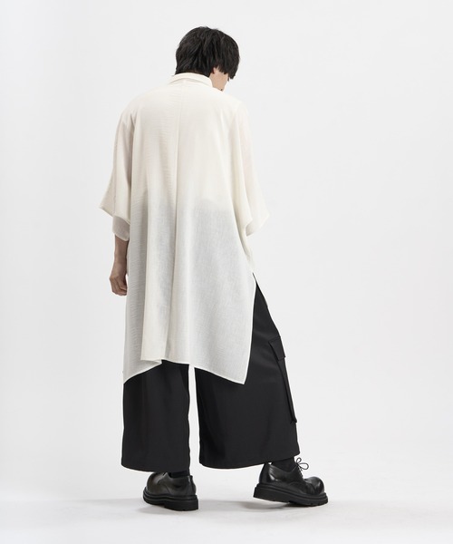 NO ID.(ノーアイディ)の「【NO ID.】Irregular Hemline Shirt / イレギュラー ヘムライン シャツ(シャツ/ブラウス・メンズ・ホワイト/グレー/ブラック・ONE SIZE)」の8枚目の写真