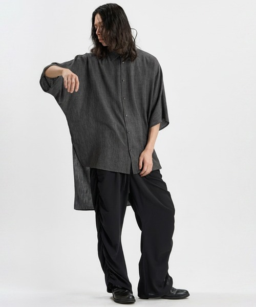 NO ID.(ノーアイディ)の「【NO ID.】Irregular Hemline Shirt / イレギュラー ヘムライン シャツ(シャツ/ブラウス・メンズ・ホワイト/グレー/ブラック・ONE SIZE)」の16枚目の写真