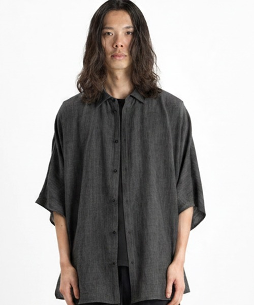 NO ID.(ノーアイディ)の「【NO ID.】Irregular Hemline Shirt / イレギュラー ヘムライン シャツ(シャツ/ブラウス・メンズ・ホワイト/グレー/ブラック・ONE SIZE)」の12枚目の写真
