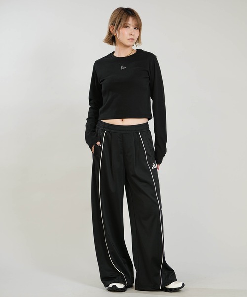 NEW ERA(ニューエラ)の「NEW ERA/ニューエラ 長袖 Tシャツ ロンT クロップド丈 ラインストーン ロゴ LS CR TEE RHINESTONE FLAG 15129265(Tシャツ/カットソー・レディース・オフホワイト/ブラック・S/M)」の11枚目の写真