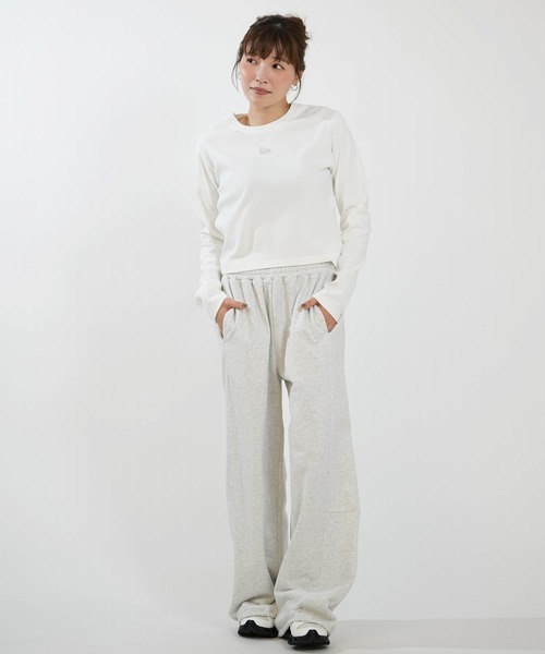 NEW ERA(ニューエラ)の「NEW ERA/ニューエラ 長袖 Tシャツ ロンT クロップド丈 ラインストーン ロゴ LS CR TEE RHINESTONE FLAG 15129265(Tシャツ/カットソー・レディース・オフホワイト/ブラック・S/M)」の5枚目の写真