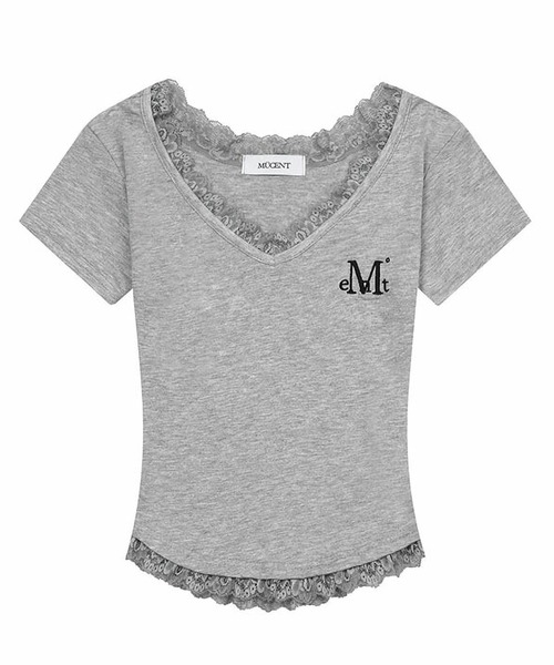 MUCENT(ムセント)の「MUCENT(ムセント)- SUNNIOR LACE V-NECK HALF T(Tシャツ/カットソー・レディース・ホワイト/ブラック・FREE)」の11枚目の写真