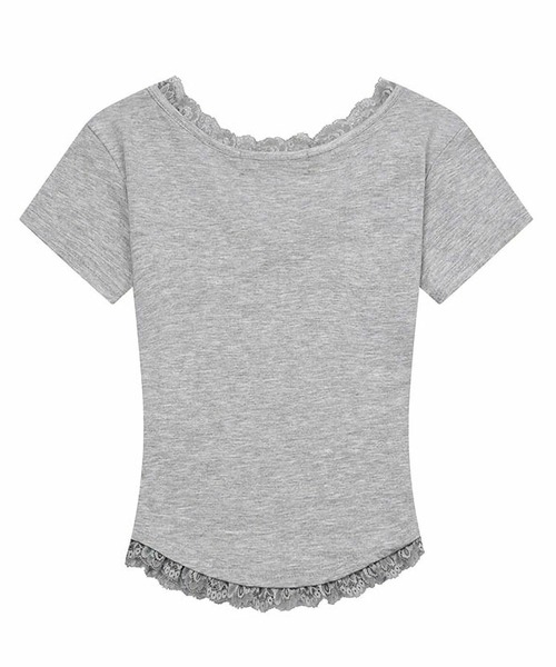 MUCENT(ムセント)の「MUCENT(ムセント)- SUNNIOR LACE V-NECK HALF T(Tシャツ/カットソー・レディース・ホワイト/ブラック・FREE)」の12枚目の写真