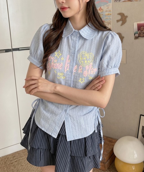 HOOK for girls サイドシャーリングチェックシャツ（シャツ/ブラウス