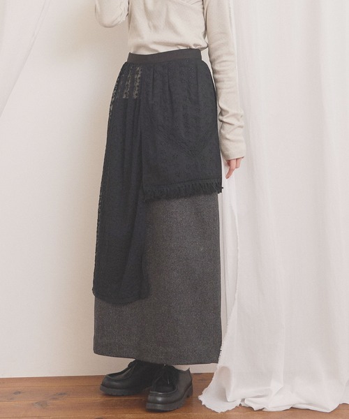 fig Ｌondon（フィグロンドン）の「Hazel apron（スカート・レディース・ブラック/ホワイト・FREE）」の2枚目の写真