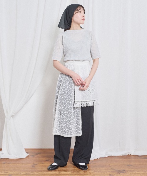 fig Ｌondon（フィグロンドン）の「Hazel apron（スカート・レディース・ブラック/ホワイト・FREE）」の3枚目の写真