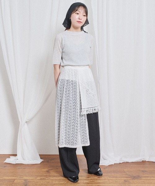 fig Ｌondon（フィグロンドン）の「Hazel apron（スカート・レディース・ブラック/ホワイト・FREE）」の4枚目の写真