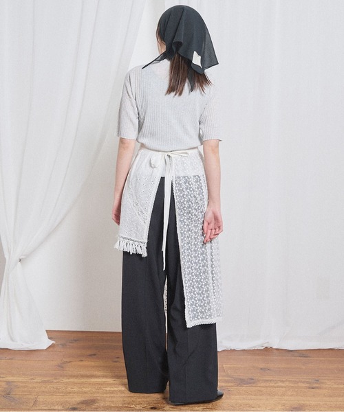 fig Ｌondon（フィグロンドン）の「Hazel apron（スカート・レディース・ブラック/ホワイト・FREE）」の5枚目の写真