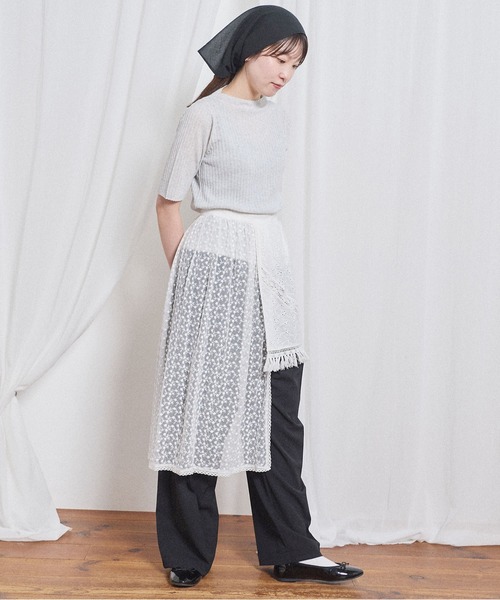 fig Ｌondon（フィグロンドン）の「Hazel apron（スカート・レディース・ブラック/ホワイト・FREE）」の7枚目の写真