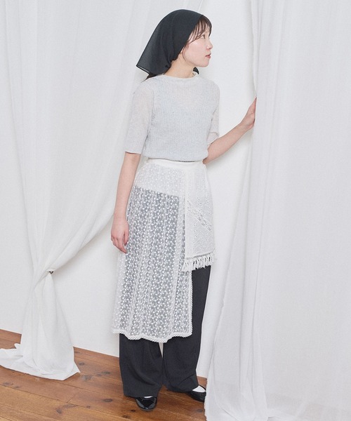 fig Ｌondon（フィグロンドン）の「Hazel apron（スカート・レディース・ブラック/ホワイト・FREE）」の10枚目の写真