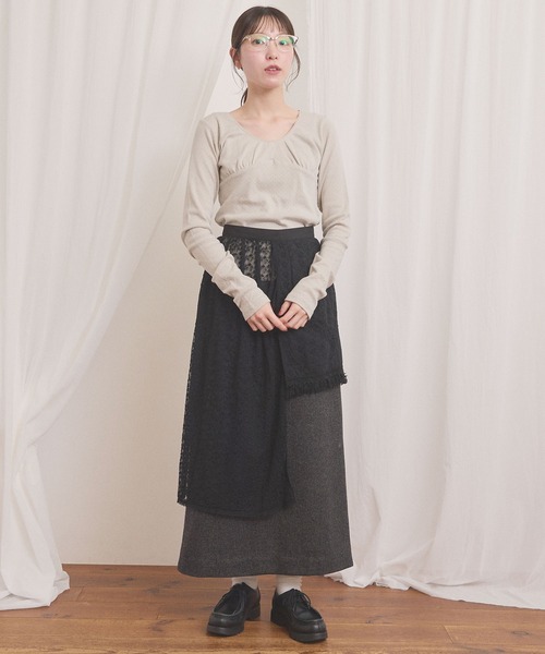 fig Ｌondon（フィグロンドン）の「Hazel apron（スカート・レディース・ブラック/ホワイト・FREE）」の11枚目の写真