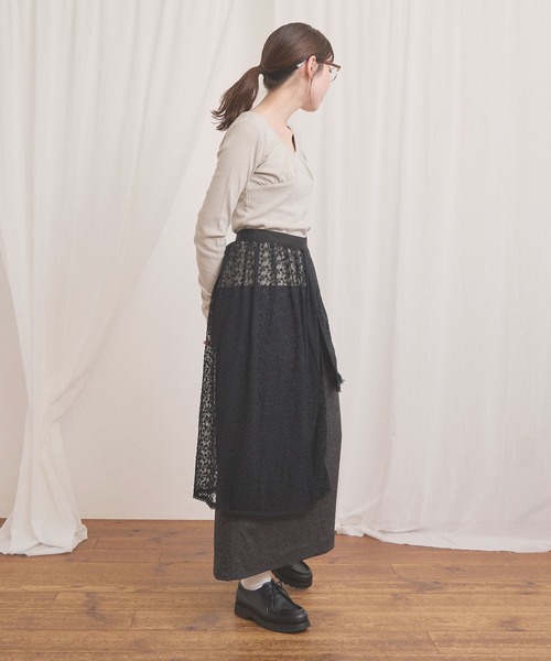fig Ｌondon（フィグロンドン）の「Hazel apron（スカート・レディース・ブラック/ホワイト・FREE）」の13枚目の写真
