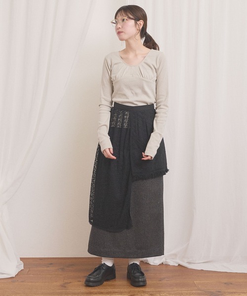 fig Ｌondon（フィグロンドン）の「Hazel apron（スカート・レディース・ブラック/ホワイト・FREE）」の15枚目の写真