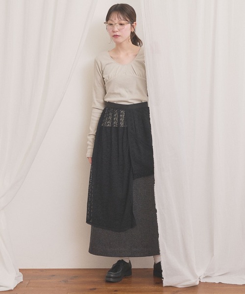 fig Ｌondon（フィグロンドン）の「Hazel apron（スカート・レディース・ブラック/ホワイト・FREE）」の17枚目の写真