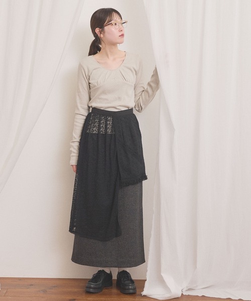 fig Ｌondon（フィグロンドン）の「Hazel apron（スカート・レディース・ブラック/ホワイト・FREE）」の18枚目の写真