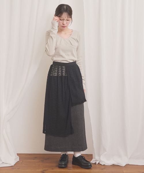 fig London(フィグロンドン)の「Hazel apron(スカート・レディース・ブラック/ホワイト・FREE)」の21枚目の写真