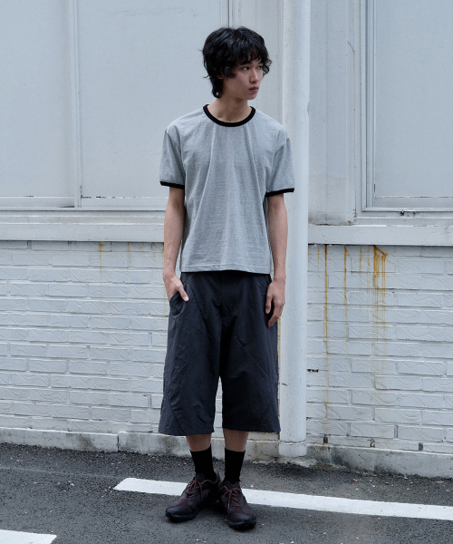 JUAN HOMME(ジュアンオム)の「クロップフィットリンガーハーフスリーブ(メランジグレー)(Tシャツ/カットソー・メンズ・その他・SMALL/MEDIUM/LARGE)」の2枚目の写真